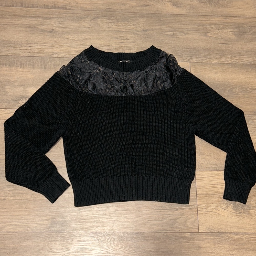 Express Lace Crop Sweater Size XS